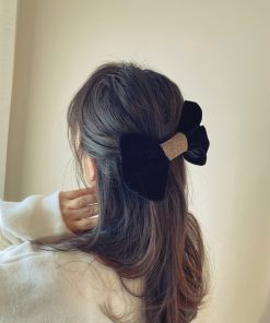 Korean Style Bow Hair Clip - Trendy 2025 Hair Claw for Women, Back of Head Accessory, Fashionable Hair Accessories