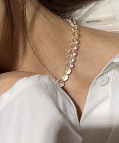 Korean Style Bow Necklace - Elegant High-End Clavicle Chain Accessory for Women, Luxury Dongdaemun Design