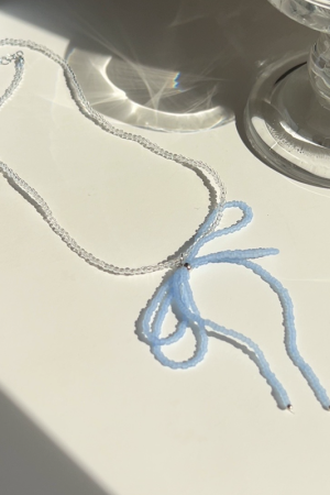 Korean Style Bow Necklace - Elegant High-End Clavicle Chain Accessory for Women, Luxury Dongdaemun Design
