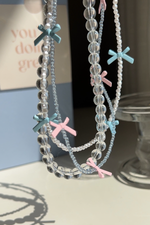 Korean Style Bow Necklace - Elegant High-End Clavicle Chain Accessory for Women, Luxury Dongdaemun Design