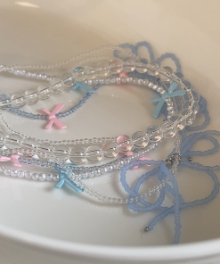 Korean Style Bow Necklace - Elegant High-End Clavicle Chain Accessory for Women, Luxury Dongdaemun Design