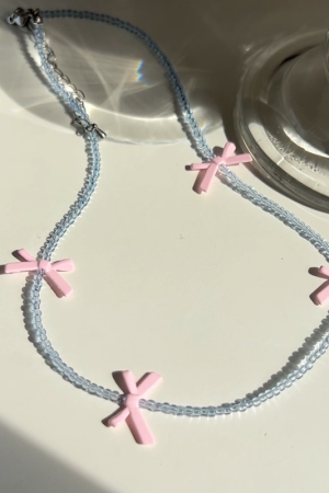Korean Style Bow Necklace - Elegant High-End Clavicle Chain Accessory for Women, Luxury Dongdaemun Design