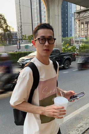 Korean Style Breathable Letter Print Short Sleeve T-Shirt for Men - High-Quality Casual Top