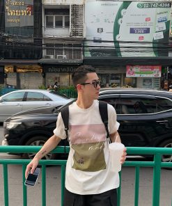 Korean Style Breathable Letter Print Short Sleeve T-Shirt for Men - High-Quality Casual Top