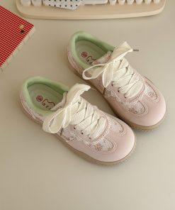 Korean-Style Breathable Platform Sneakers for Women - Thick-Soled White Summer Shoes - Versatile Student Footwear 2025