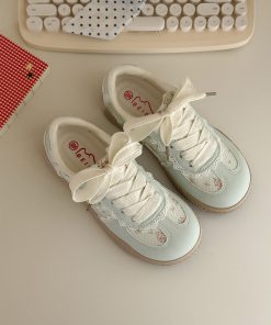 Korean-Style Breathable Platform Sneakers for Women - Thick-Soled White Summer Shoes - Versatile Student Footwear 2025