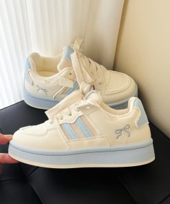 Korean-Style Breathable Platform Sneakers for Women - Thick-Soled White Versatile Shoes for Students - Summer 2025 Fashion