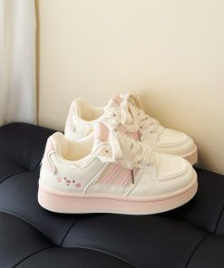 Korean-Style Breathable Platform Sneakers for Women - Thick-Soled White Versatile Shoes for Students - Summer 2025 Fashion