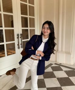 Korean Style Casual Long Sleeve Layered Shirt for Women - Versatile, Loose-Fitting, Elegant Top for Everyday Wear