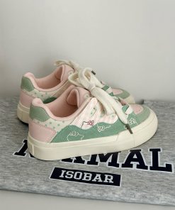 Korean Style Casual Sneakers for Women - 2025 Thick-Soled White Loafers, Versatile Everyday Footwear