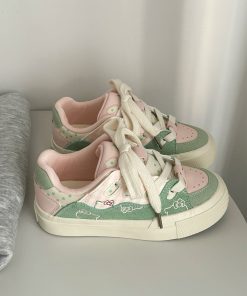 Korean Style Casual Sneakers for Women - 2025 Thick-Soled White Loafers, Versatile Everyday Footwear