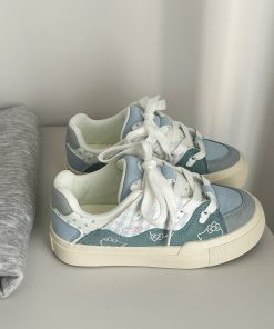 Korean Style Casual Sneakers for Women - 2025 Thick-Soled White Loafers, Versatile Everyday Footwear