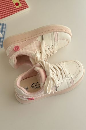 Korean Style Casual Training Shoes for Women - Soft Bottom Thick Sole Versatile Sports Footwear, Trendy 2025 Edition