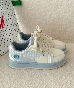 Korean Style Casual Training Shoes for Women - Soft Bottom Thick Sole Versatile Sports Footwear, Trendy 2025 Edition