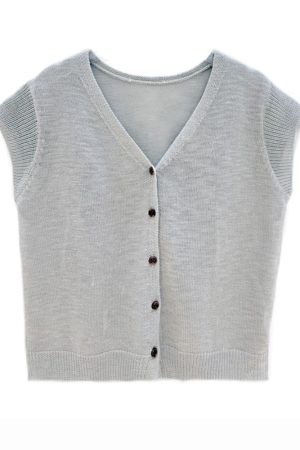 Korean Style Casual Versatile Knitted Sweater for Women - Trendy High-End Niche Chic Fashion Top for Summer 2025