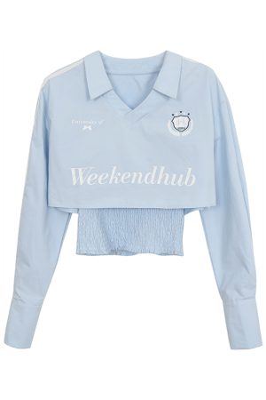 Korean Style College Chic Long Sleeve Shirt and Cami Two-Piece Set for Women - 2025 Spring Fashion Trend