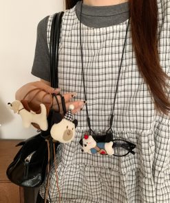 Korean Style Cute Long Lanyard Necklace for Women - Portable Faux Drop Glasses Storage Clavicle Chain Accessory