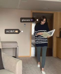 Korean Style Cute Round Square Frame Glasses - Face-Slimming Design for a Stylish Look, Perfect for 90s and Y2K Fashion Lovers