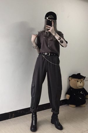 Korean-Style Dark Punk Metal Chain Textured Belt - Trendy Minimalist Versatile Fashion Accessory for Unique Style