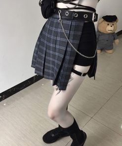 Korean-Style Dark Punk Metal Chain Textured Belt - Trendy Minimalist Versatile Fashion Accessory for Unique Style