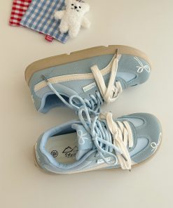 Korean Style De Xun Sneakers for Women - 2025 Versatile Casual Sports Shoes, Trendy Lychee Park Fashion Footwear