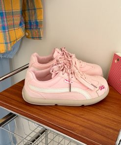 Korean Style De Xun Sneakers for Women - 2025 Versatile Casual Sports Shoes, Trendy Lychee Park Fashion Footwear