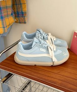 Korean Style De Xun Sneakers for Women - 2025 Versatile Casual Sports Shoes, Trendy Lychee Park Fashion Footwear