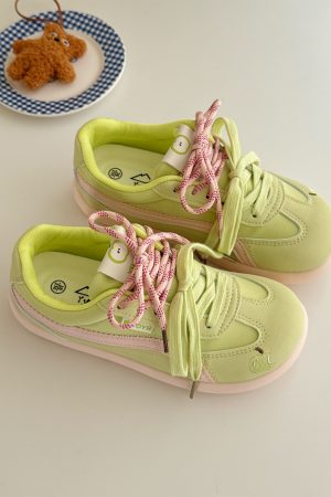 Korean Style De Xun Sneakers for Women - 2025 Versatile Casual Sports Shoes, Trendy Lychee Park Fashion Footwear