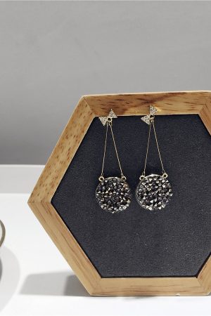 Korean-Style Diamond-Studded Bow Round Cake S925 Silver Needle Earrings - Elegant Sweet Temperament Jewelry for Any Occasion