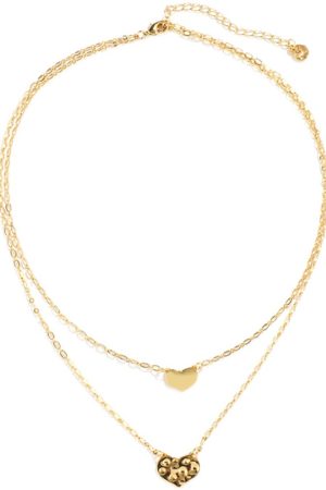 Korean Style Double-Layer Heart Necklace, INS Trendy Layered Clavicle Chain for Chic Fashion Looks