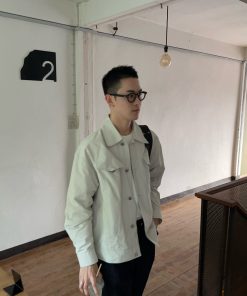 Korean Style Early Spring Slim Fit Lapel Jacket for Men - Solid Color Casual Coat, Basic Loose Design