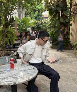 Korean Style Early Spring Slim Fit Lapel Jacket for Men - Solid Color Casual Coat, Basic Loose Design