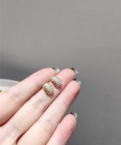 Korean Style Elegant Curved Silver Needle Earrings with Diamond-Inlaid Faux Pearls - Exquisite Small Accessories for Any Occasion