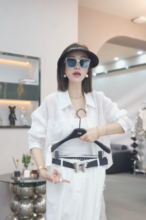 Korean-Style Elegant Solid Color Cardigan Shirt for Women - Slimming Casual Ramie Top for Summer 2025