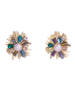 Korean-Style Exquisite Floral Earrings for Women, Minimalist Light Luxury Ear Studs, Elegant Versatile Design, Trendy Accessories