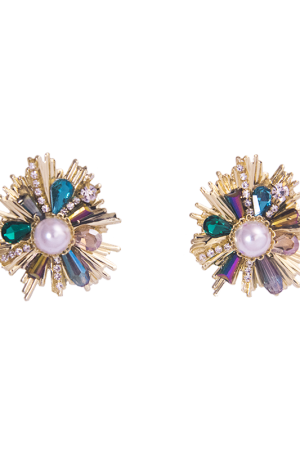 Korean-Style Exquisite Floral Earrings for Women, Minimalist Light Luxury Ear Studs, Elegant Versatile Design, Trendy Accessories