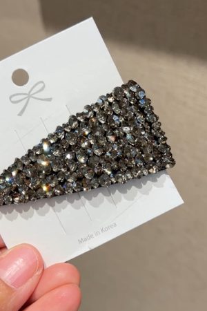 Korean Style Genuine Rhinestone Triangle Hair Clip for Bangs and Fringes - Fashion Side Clip Hair Accessory