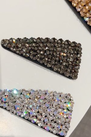 Korean Style Genuine Rhinestone Triangle Hair Clip for Bangs and Fringes - Fashion Side Clip Hair Accessory