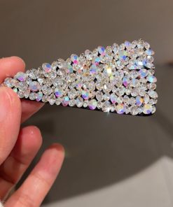 Korean Style Genuine Rhinestone Triangle Hair Clip for Bangs and Fringes - Fashion Side Clip Hair Accessory