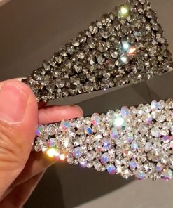 Korean Style Genuine Rhinestone Triangle Hair Clip for Bangs and Fringes - Fashion Side Clip Hair Accessory