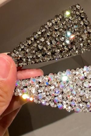 Korean Style Genuine Rhinestone Triangle Hair Clip for Bangs and Fringes - Fashion Side Clip Hair Accessory