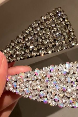 Korean Style Genuine Rhinestone Triangle Hair Clip for Bangs and Fringes - Fashion Side Clip Hair Accessory
