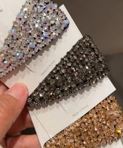 Korean Style Genuine Rhinestone Triangle Hair Clip for Bangs and Fringes - Fashion Side Clip Hair Accessory