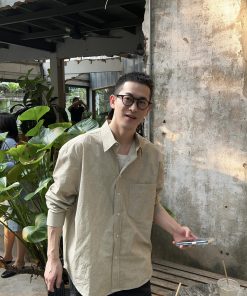 Korean Style Heavy Wash Wrinkled Pattern Shirt for Men - Simple Casual Loose Sun Protection Jacket for Early Spring Fashion