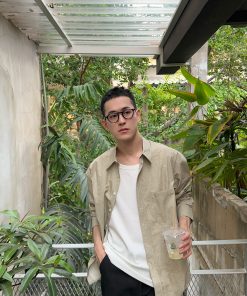 Korean Style Heavy Wash Wrinkled Pattern Shirt for Men - Simple Casual Loose Sun Protection Jacket for Early Spring Fashion