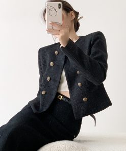 Korean-Style High-End Short Fragrant Wind Coat for Women - Elegant Petite Fashion Top with French Chic Appeal