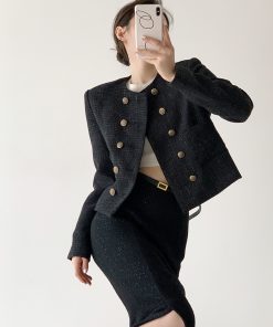 Korean-Style High-End Short Fragrant Wind Coat for Women - Elegant Petite Fashion Top with French Chic Appeal