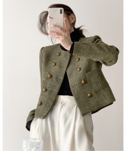 Korean-Style High-End Short Fragrant Wind Coat for Women - Elegant Petite Fashion Top with French Chic Appeal