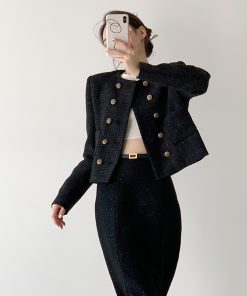 Korean-Style High-End Short Fragrant Wind Coat for Women - Elegant Petite Fashion Top with French Chic Appeal