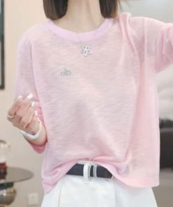 Korean Style High-End White Long Sleeve T-Shirt for Women, Lightweight Sun Protection Top for Summer 2025